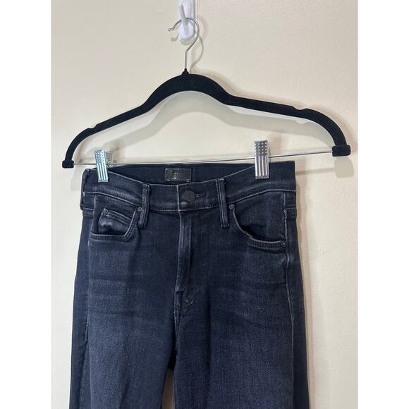 Mother Sz 25 The Mid Rise Ankle Dazzler in Deep End Black Women’s Jeans Nice! - Picture 4 of 8
